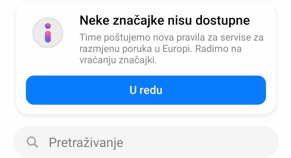 Facebook iznenadio korisnike: Nema više slanja fotografija ili videa putem Messengera i Instagram poruka